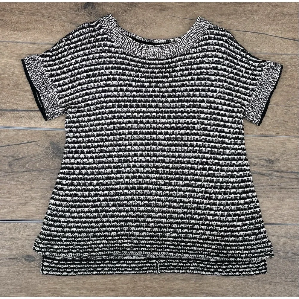Anthropologie Field & Flower Greta Pullover Sweater Size Large Knit‎ Striped Top